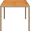 Tuintafel 190x90x75 cm poly rattan en acaciahout beige
