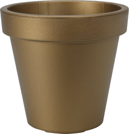 Pro Garden Plantenpot/bloempot Botanic Gold - Tuin buiten - kunststof - mat goud- Dia 20 cm - rond