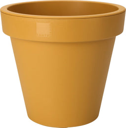 Pro Garden Plantenpot/bloempot Botanic - Tuin buiten - kunststof - okergeel - Dia 50 cm - rond