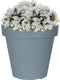 Pro Garden Plantenpot/bloempot Botanic - Tuin buiten - kunststof - blauw - Dia 35 cm - rond
