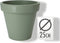 Pro Garden Plantenpot/bloempot Botanic - Tuin buiten - kunststof - groen - Dia 25 cm - rond