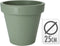 Pro Garden Plantenpot/bloempot Botanic - Tuin buiten - kunststof - groen - Dia 25 cm - rond