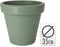 Pro Garden Plantenpot/bloempot Botanic - Tuin buiten - kunststof - groen - Dia 35 cm - rond