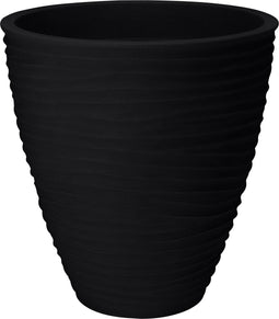 Pro Garden Plantenpot/bloempot Dunes - Tuin - stevig kunststof - antraciet - D40 x H42 cm - Voor buiten
