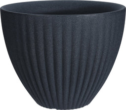 Pro Garden plantenpot/bloempot - Tuin - kunststof - antraciet grijs - D39 x H40 cm