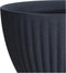 Pro Garden plantenpot/bloempot - Tuin - kunststof - antraciet grijs - D39 x H40 cm