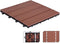 Pro Garden Tuintegel/terrastegels - 6x stuks - bruin - kunststof - 30 x 30 cm - vlonder vloertegels - klikbaar