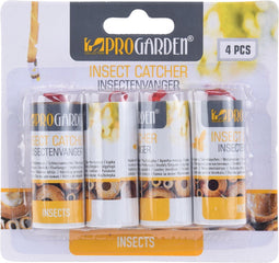 Pro Garden Vliegenvangers/insectenvangers - 4 stuks - plakstrips in koker - Plakstroken