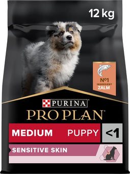 Pro Plan Medium Puppy Sensitive Skin puppyvoer - Hondenvoer Droogvoer - Zalm - 12 kg