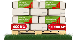 Pro Turf & Gazonmeststof (400kg, 13.300m2) - Speciaal voor Grote Gazons, Sportvelden & Golfbanen - Gefaseerde Afgifte - Gazonmeststof - Meststof Gazon - Voor een Diepgroen Sterk Gazon Zonder Mos en Onkruid - NPK+Mg+S (20+5+8 +4 +9) - Organifer