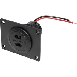ProCar 67372050 Power USB-C dubbele stekkerdoos PD/QC zonder LED met montageplaat 1 stuk(s)