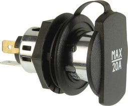 ProCar 68140801 Power-contactdoos met spanhuls zwart Stroombelasting (max.): 20 A Geschikt voor Sigarettenaanstekerstek