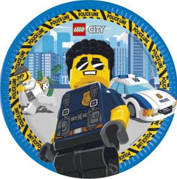 Procos Feestborden Lego City 23 Cm Karton Blauw 8 Stuks