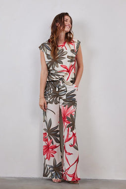 DIDI Dames Printed pants Breezer met Yucca print maat