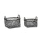 Hübsch Harvest Baskets Black (set of 2)