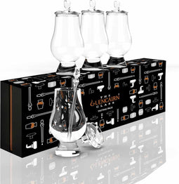 Proeverijset met 4 Whiskyglazen 4 Proeferijdoppen en 1 Pipette - Geschenkverpakking - Glencairn Crystal Scotland