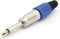 PROFESSIONELE MANNELIJKE 6.35mm MONO JACK - BLAUW (CA027BL)