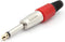 PROFESSIONELE MANNELIJKE 6.35mm MONO JACK - ROOD (CA027R)