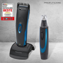 ProfiCare PC-HSM/R 3052 -Tondeuse/Baardtrimmer - Oor- en neushaartrimmer - Zwart, Blauw
