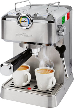 ProfiCook ES-KA 1267 - Espresso koffiemachine -Espressomachine 2in1 -voor koffiecapsules en gemalen koffie - 1100W