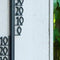Profielthermometer kunststof zwart 25x6x1cm