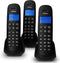Profoon PDX-300 TRIPLE DECT telefoon triple, zwart - perfecte geluidskwaliteit - verlicht display