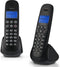 Profoon PDX-320 DECT telefoon - 2 handposten - Telefoonboek met ruimte voor 50 nummers - Zwart