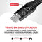 ProFPS Gaming Snellader - 3 Meter Micro USB Oplader - Rood/Zwart Nylon Gevlochten Oplaadkabel - USB A naar Micro USB Datakabel - eSports Accessoires