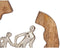 Decoratieve figuren Familie Zilverkleurig Metaal 24,5 x 24,5 x 5 cm (6 Stuks)