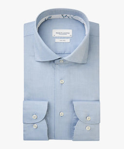 Profuomo Dobby Slim Fit Overhemd - Licht Blauw - Maat 37
