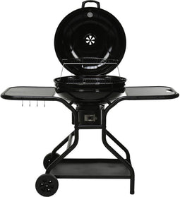 ProGarden Grill op wielen met zijtafel zwart