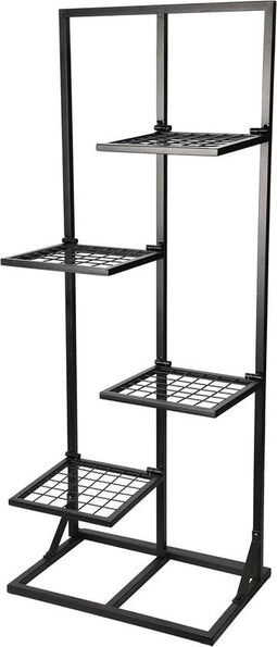 ProGarden Plantenrek met 4 schappen 40x27x102 cm zwart