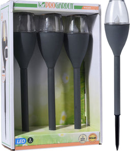 ProGarden Tuinverlichting - 3 stuks - 38cm - Solar-LED
