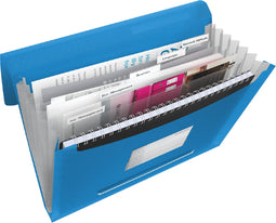 Projectmap Esselte Vivida A4 6 vakken PP blauw - 5 stuks