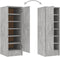 Prolenta Premium - Schoenenkast 32x35x92 cm spaanplaat betongrijs