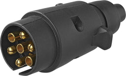 ProPlus 7-polige aanhangwagenstekker - robuust kunststof - messing contacten - 12V