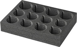 ProPlus Bekerhouder - Geschikt voor 12 Glazen: 4 x Ø7,5 cm en 8 x Ø6 cm - Glashouder - Hard Foam - Voor Glazen, Bekers of Kopjes - Organizer Caravan - Opbergen Keuken Kasten - Ruimtebesparend - Houder - Camper- Caravanaccessoires