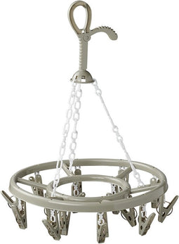 ProPlus Droogcarrousel met 16 knijpers - kunststof - Ø 28,5 cm - grijs/wit