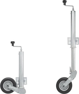 Proplus Inklapbare Neuswiel voor Caravan, Vouwwagen en Aanhangwagen Ø60 mm - 200 x 600 mm - Steunwiel - Rubberband - Max. 400 kg