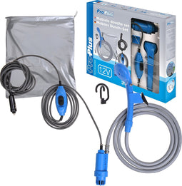 ProPlus Mobiele Douche Set - 3,5 liter water - Campingdouche - Reisdouche - Complete Set - Buitendouche - 12 V - Met Waterpomp, Douchekop, Schakelaar en Ophangaccessoires