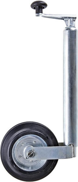 ProPlus Opklapbaar neuswiel voor aanhanger - metalen velg - rubberband 200 x 50 mm - Ø 48 mm