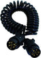 ProPlus spiraalkabel PVC 7-polig zwart 3 meter in blister