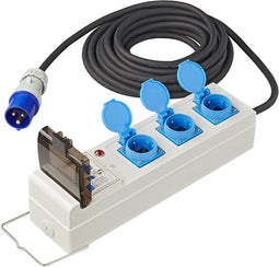 ProPlus Stekkerdoos - 10 meter - 3 stopcontacten - stroomonderbreker - aardlekschakelaar