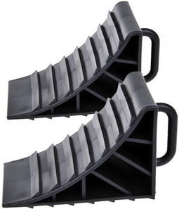 ProPlus Wielkeg Wielblok Klem Bandenstopper Rolstopper Incl. Handvat Set 2 stuks Kunststof Zwart