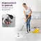 Propurify® Elektrische schoonmaakborstel - Elektrische schrobborstel draadloos - Multi scrubber - Polijstmachine - Luiwagen met steel - reinigingsborstel met hulpstukken - Poetsmachine - Schrobber met steel - 14-delig