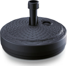 Prosperplast Parasolvoet - rond - rotan - zwart - 10L - Dia 39 cm - kunststof - houder