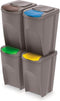 Prosperplast Sortibox scheidingsbakken set 4x35L - Grijs
