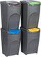 Prosperplast Sortibox scheidingsbakken set 4x35L - Grijs