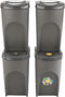 Prosperplast Sortibox scheidingsbakken set 4x35L - Grijs