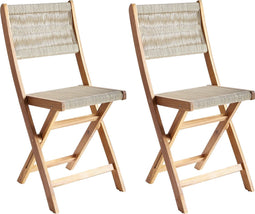 PROSSEDI - Set van 2 tuinstoelen - Beige - Acaciahout
